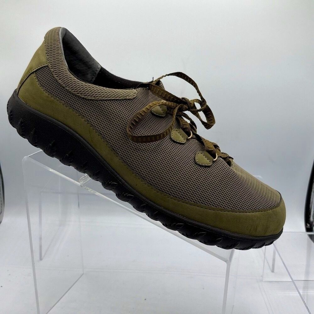 Drew Shine Barefoot Freedom Oxford Sneaker Women's 12WW  Olive Lace Up Comfort